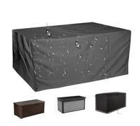 Outdoor Sto Bench Cover, Waterproof 210D Ox Protective Tarpaulin with Dstring, Fits Garden Boxes 158x76x71cm, Black