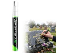 Outdoor Stone Monument Paint Pen, 2026 Tombstone Marker Pen, Waterproof Sunproof Paint Marker for Drawing Coloring On Gravestones And Tombstone (White)