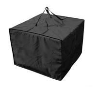 Outdoor Storage Bag Heavy Duty Waterproof Cushion Container Large Capacity Patio Furniture Cover With Secure Zipper 81x81x61cm Multi Purpose(1pc black)