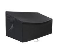 Outdoor storage bench dust cover crafted from waterproof Oxford fabric, includes side ventilation and adjustable drawstring to secure the cover against wind and weather damage (M)