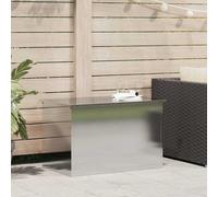 Outdoor Storage Box Steel Silver 80x50.5x50cm Rectangular Gas-Lift Cushion Unit
