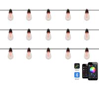 Outdoor String Multicolour Smart LED Lights with App 15 Bulbs ITILLEQ