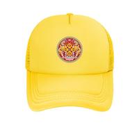 Outdoor Sun Hats with Kingdom of Bhutan National Flag: Baseball/Trucker/Dad Multi-Style | Upf50+ Adjustable Polyester Mesh