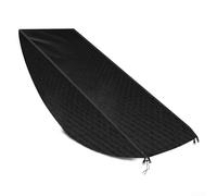 Outdoor Sun Lounger Cover Waterproof Deck Chair Cover 210D Oxford Fabric Protective Cover with Storage Bag for Garden Recliner Wood Furniture Weather Resistant 155 x 65 x 95 cm Black