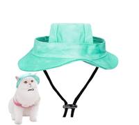 Outdoor Sun Protection Hood for Cat Mini Sombrero for Kittens Pet Suns Hat with Ear Holes and Adjustable Neck Strap