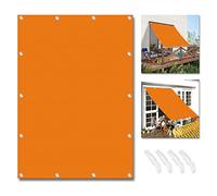 Outdoor Sun Shade Awning 3.5 x 10 m UV Protection & Waterproof Sun Sail Canopy with Fixing Kit for Garden Patio Pool Orange Color for Enhanced Sun Protection