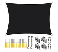 Outdoor Sun Shade Canopy 2x6.5m Waterproof UV Protection Awning for Garden Balcony & Patio WindResistant Rectangular Design Black Color