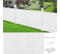 Outdoor Sun Shade Canopy 40 x 150 cm Rectangle UV Protection Windproof with Grommets Garden Shade Net for Pool Plants Villa Greenhouse White