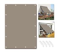 Outdoor Sun Shade Canopy 4x5m UV Protection & Waterproof Fabric Perfect for Garden Pool & Balcony Use Includes Mounting Kit Taupe Color