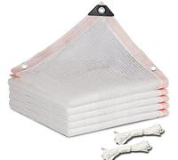 Outdoor Sun Shade Canopy 9' x 24' Durable HDPE with Buttonholes Easy Setup for Garden Patio & Porch Weather Resistant White Shade Fabric