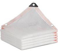 Outdoor Sun Shade Cloth with Grommets - 55% Shade Mesh Tarp, White Shade Sail for Garden, Available in 1x2m to 4x6m Sizes (2x4m/6.6x13ft) - UV Protection, Cover