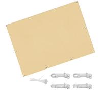 Outdoor Sun Shade Sail 3.5x4m Rectangle 95% UV Protection Canopy Fabric Breathable Yellow Shade for Patios Gardens & Balconies with 4 Ropes & Eyelets