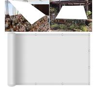 Outdoor Sun Shade Sail 360x380cm Rectangular 95% UV Protection Waterproof Canopy for Garden Balcony Terrace - White Shade Cloth for Patio & Deck