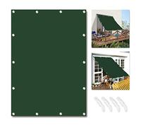 Outdoor Sun Shade Sail 5.5 x 6.5 m 98% UV Protection Patio Canopy with Fixing Kit for Garden Terrace LawnDark Green Sunshade for Backyard Relaxation