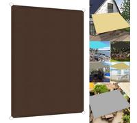 Outdoor Sun Shade with Ties 3.5x4.5mWeatherResistant & TearProof Canopy for Garden Patio Balcony & PoolBrown UV Protection Wind Barrier