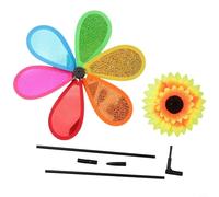 Outdoor Sunflower Windmill Pinwheel for Garden Home Decoration with Rotating Wings Foldable Design Suitable for Tent and Picnic