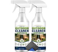 Outdoor Surface Cleaner Spray, Multi-Surface Outdoor Cleaning Spray, All-Purpose Cleaner - Fast-Acting Stain Remover for Patio, Deck, Furniture, Fence, Brick and Stone (2Pcs)