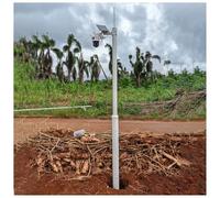 Outdoor Surveillance Camera Pole and Bracket Stand Kit for Various Cameras, Adjustable Height with Multiple Sections for Enhanced Security and Easy Installation