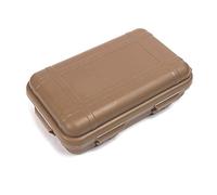 Outdoor Survival Storage Box Plastic Shockproof Container Waterproof Airtight Case Carry Box for Outdoor Activities Travel Home Use - Mud Color
