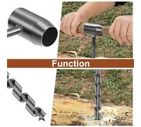 Outdoor Survival Tool Wood Drill Manual Hand Auger Wrench for Bushcraft Settlers(25mm)