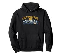 Outdoor Swimmer Cold Water Club UK Retro Bobble Hat Pullover Hoodie