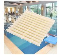 Outdoor Swimming Pool Drain Grate - 3-Hole ABS Overflow Grille for Courtyards, Sidewalks, Farms & House Sides (Bone Color, 30x100CM, Set of 5)