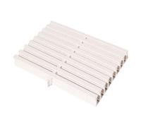 Outdoor Swimming Pool Drainage Grate, ABS Anti-Slip Overflow Grille, Spliced Design for Right Angle Turns, Durable Drain Cover for Safe Poolside Use (White Width20cm)