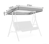 Outdoor Swing Canopy Cover Waterproof Dustproof 190T Oxford Fabric for Garden Terrace Patio Swing Chair Replacement Top Protection(G)