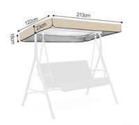 Outdoor Swing Canopy Cover Waterproof Dustproof 190T Oxford Fabric for Garden Terrace Patio Swing Chair Replacement Top Protection(H)