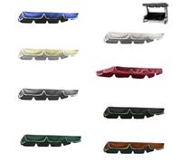 Outdoor Swing Canopy Replacement Cover 56"x47" & 83"x57" - Durable Patio Swing Top Cover for 2-Seater UV-Resistant Awning Shade in Green Beige Grey (Silver 195x125cm)