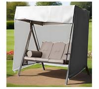 Outdoor Swing Cover 3 Triple Seater 210d Waterproof All Weatherprotection Porch Swing Canopy for Lawn Garden, Party