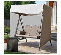 Outdoor Swing Cover 3 Triple Seater 210d Waterproof All Weatherprotection Porch Swings Outdoor Clearance for Lawn Garden, Party ,Brown-223*152*183cm