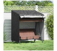 Outdoor Swing Cover Black 155x95x165cm 210D Oxford Fabric Waterproof UV Secures