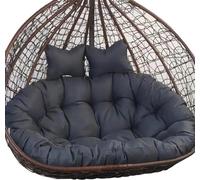 Outdoor Swing Egg Chair Cushion Double Hanging Basket Hammock Chair for 2 Person Large Size (67 * 47in) Replacement Pad