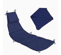 Outdoor Swing Hanging Replacement Cushion,Lounge Hammock Pad Set, Blue