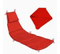 Outdoor Swing Hanging Replacement Cushion,Lounge Hammock Pad Set, Red | Pad Only, Fade Resistant Breathable