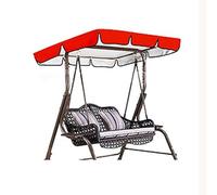 Outdoor Swing Replacement Canopy,Swing Canopy Replacement Top,2/3 Seater Garden Hammock Top Cover(Black,74.8 * 52 * 5.9in)
