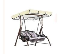 Outdoor Swing Replacement Canopy,Swing Canopy Replacement Top,2/3 Seater Garden Hammock Top Cover(Black,74.8 * 52 * 5.9in)