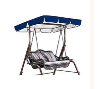 Outdoor Swing Replacement Canopy,Swing Canopy Replacement Top,2/3 Seater Garden Hammock Top Cover(Black,74.8 * 52 * 5.9in)