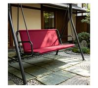 Outdoor Swing Replacement Fabric 600D Thickened Waterproof Oxford Waterproof Chair Bench Replacement Cover for 2/3 Seater Patio Garden Swing Chair ,Red-47.2×18.5×18.5in