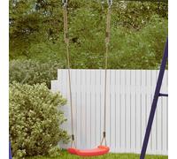 Outdoor Swing Seat for Kids Single with Adjustable Rope Tree Swing Red vidaXL