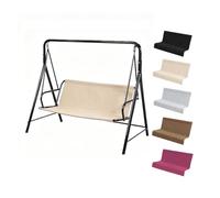 Outdoor Swing Seat Replacement 600D Thickened Waterproof Oxford Chair Bench Replacement Cover for 2/3 Seater Patio Garden Swing Chair,Beige-39.4×18.1×19.3in