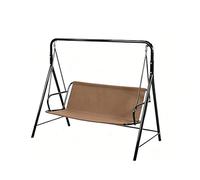 Outdoor Swing Seat Replacement 600D Thickened Waterproof Oxford Outdoor Swing Cushion Cover for 2/3 Seater Patio Garden Swing Chair ,Coffee-50.0×18.9×20.5in