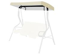 Outdoor Swing Top Covers, Waterproof Swings Canopy Replacement Cover, 210D Oxford Colth Patio Swing Canopy Shield, Reusable Hammock Swings Top Cover Sunscreen for Yard Garden Patio(Beige)