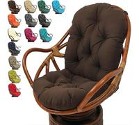 Outdoor Swivel Rocker Cushion, Waterproof Improved Comfy Hammocks Papasan Chair Cushion, Rocking Chair Cushion Tufted High Back, For Rattan Swing Wicker Rattan Egg Chair(Color:D)