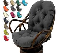 Outdoor Swivel Rocker Cushion, Waterproof Improved Comfy Hammocks Papasan Chair Cushion, Rocking Chair Cushion Tufted High Back, For Rattan Swing Wicker Rattan Egg Chair(Color:C)