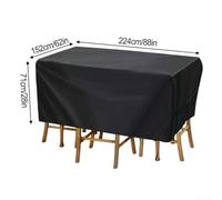 Outdoor Table and Chair Set Cover, Rectangular Design with Waterproof and Windproof Protection for Year Round Use (88 * 62 * 28inch)