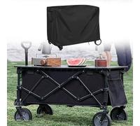 Outdoor Table Cover with Tear Resistant 420D Oxford Fabric for Double Shelf Movable Dining Cart and Prep Table, Windproof Adjustable Rope Hem (40 * 24 * 32inches)