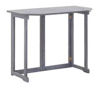 Outdoor Table Folding Balcony 90X50X74 Cm Solid Acacia Wood brown grey Foldable