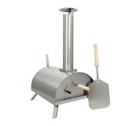 Outdoor Table Top Pizza Oven Smoker Barbeque Countertop Garden Oven Cooker Portable Grill Stainless Steel | Pizza Peel, Pizza Stone, Pizza Cutter, FREE Rain Cover